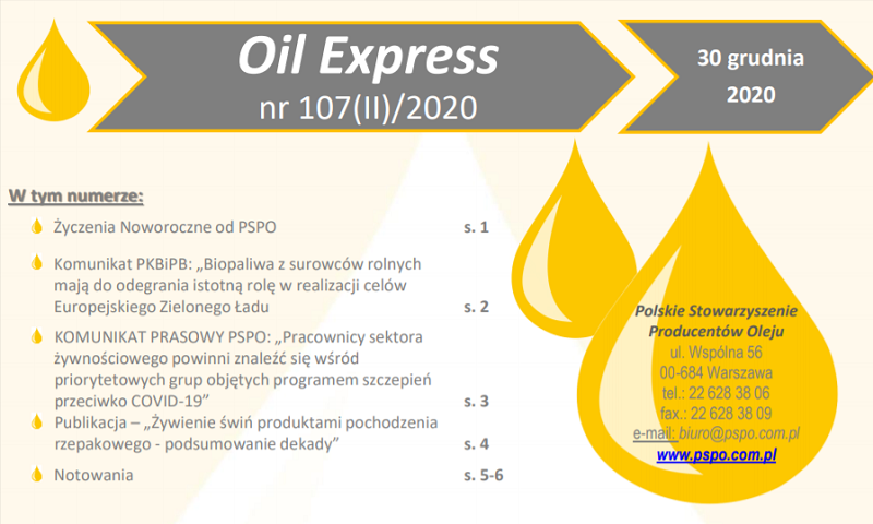 Oil Express nr 107(II), 30 grudnia 2020