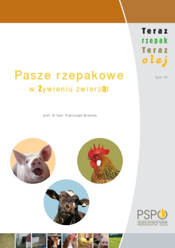 Pasze rzepakowe w żywieniu zwierząt - broszura